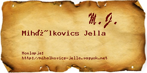 Mihálkovics Jella névjegykártya